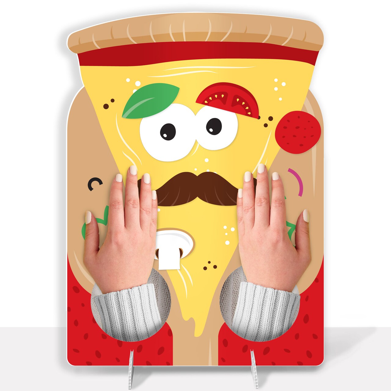 Big Dot of Happiness Pizza Party Time - Baby Shower or Birthday Activity - 2 Player Build-A-Face Party Game